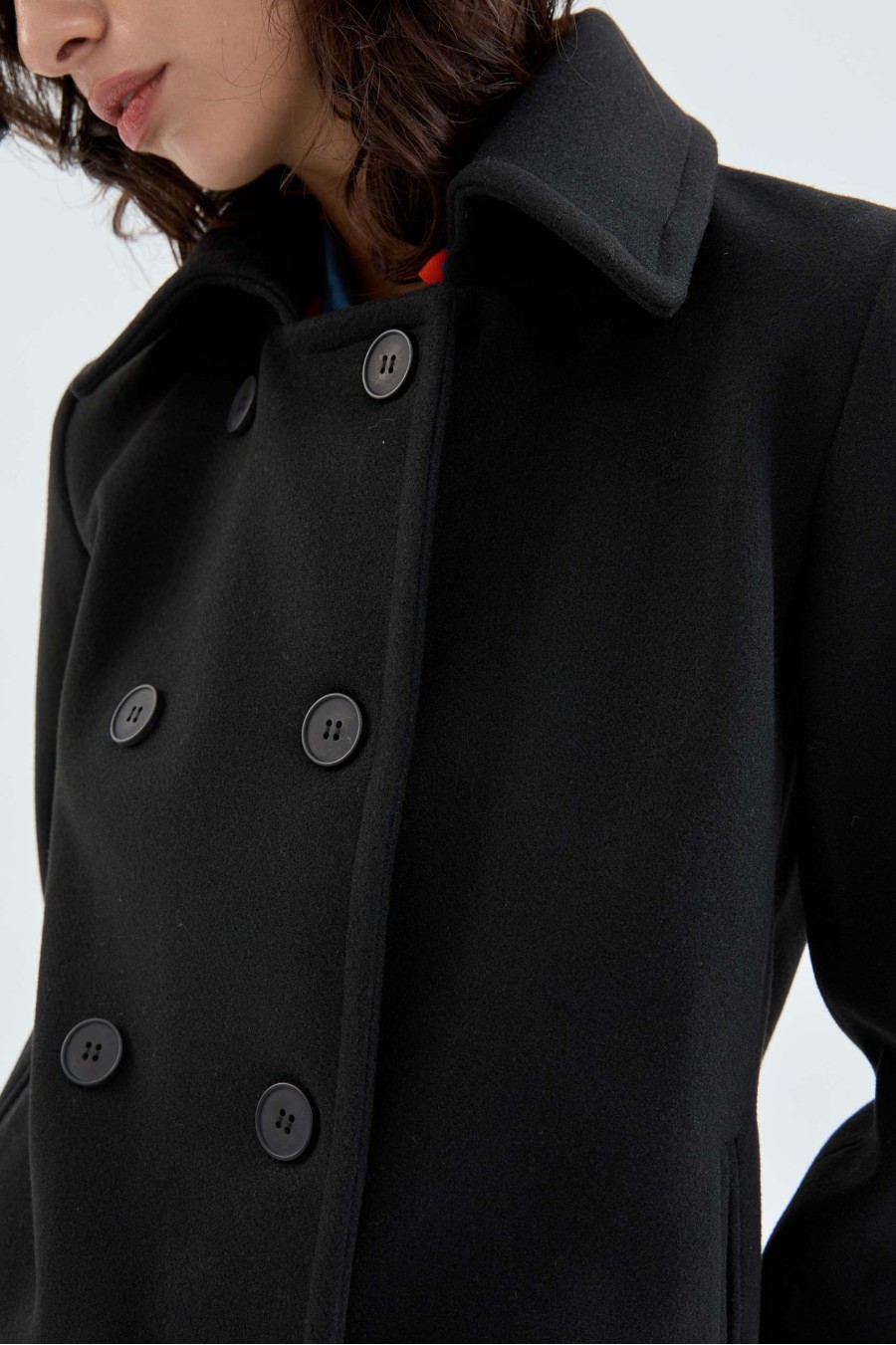 Black Double Breasted Coat