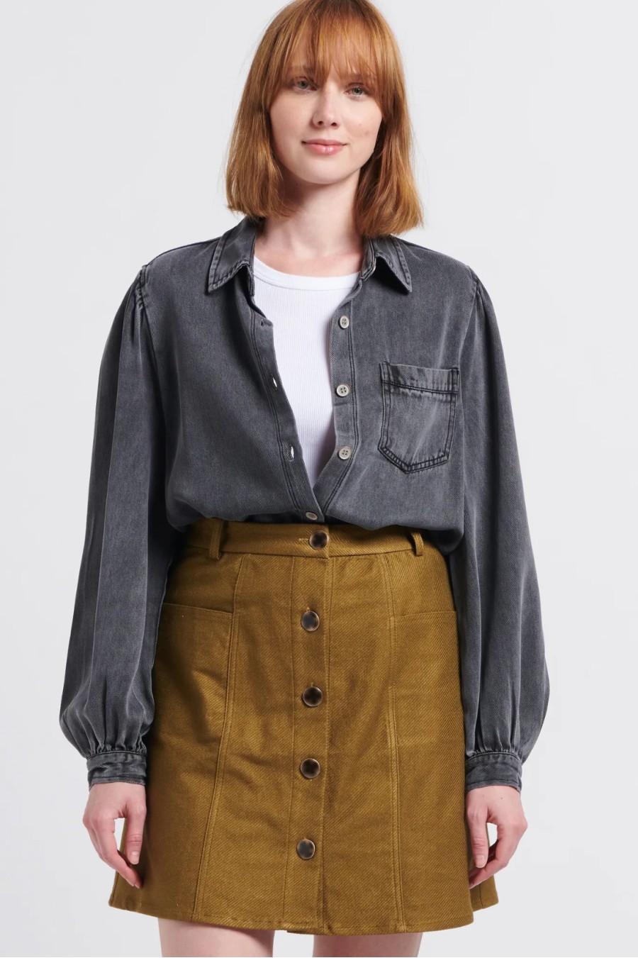 Grey Tencel Shirt