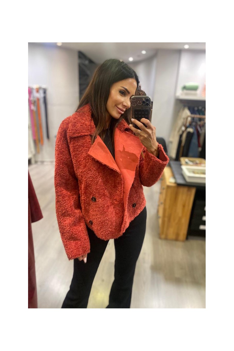 Faux Boucle Jacket