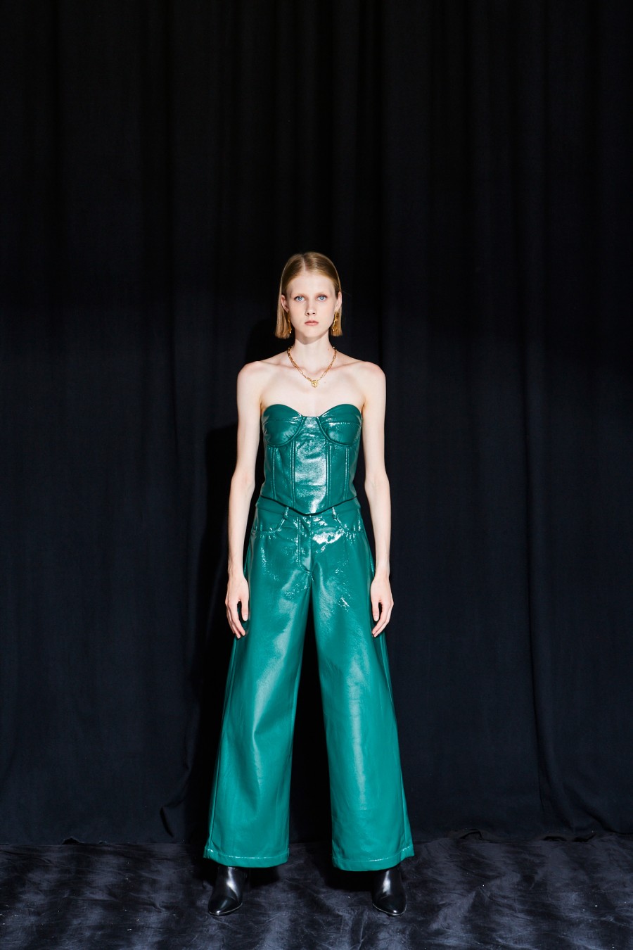 Billie Eco Leather Green Pants