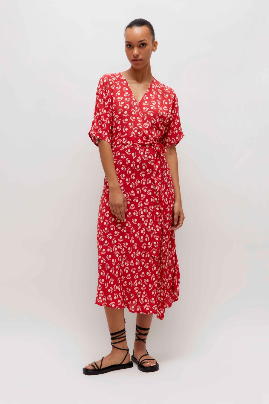 Mars Print Midi Dress