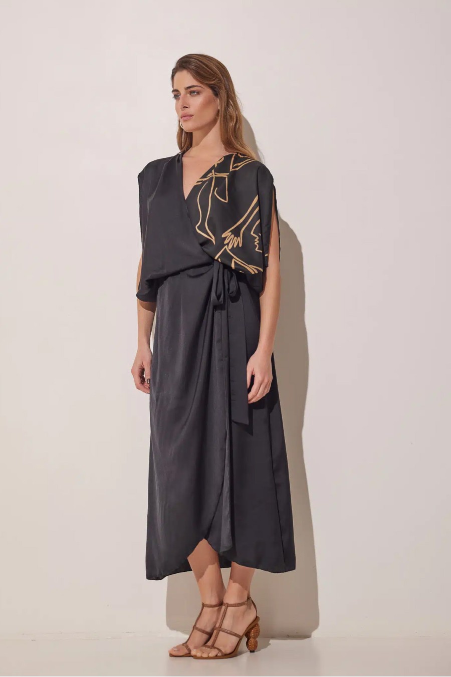 Avenoir Wrap Midi Dress |...