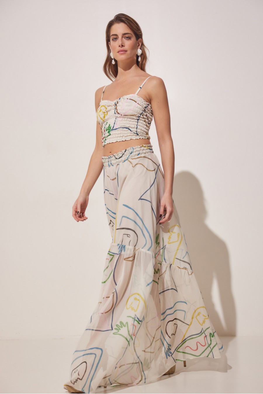 Estia Maxi Skirt | Colourful Intimacy Print