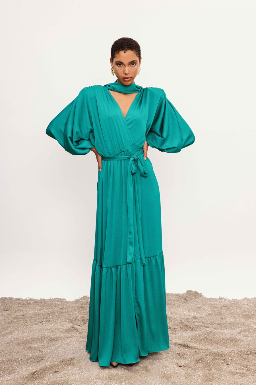 Nereid Kimono-Dress Emerald