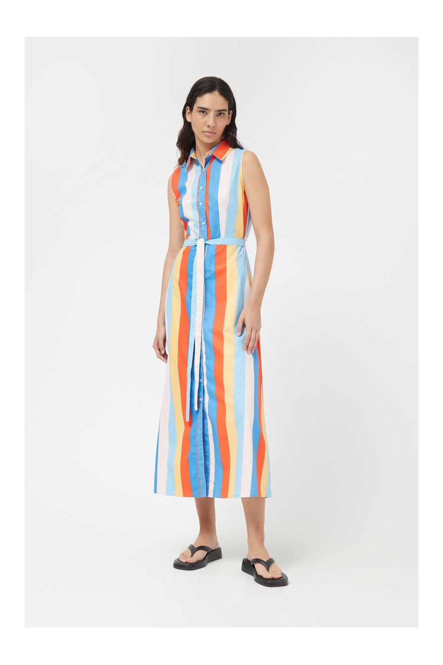 Beach Stripes Midi Dress