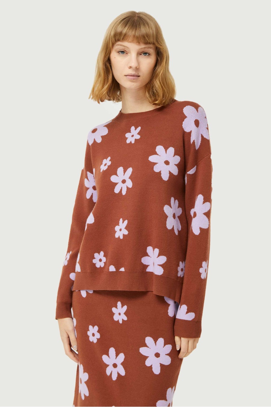 Daisy Floral Jacquard Sweater