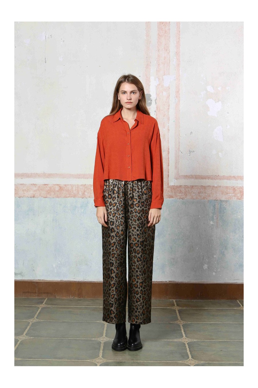 Metalic Shimmer Leopard Pants