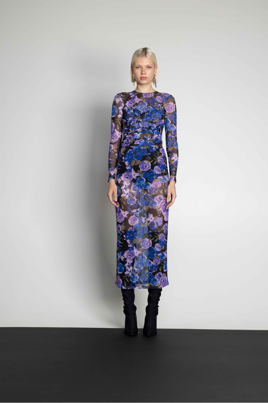 Celeste Blue Floral Dress