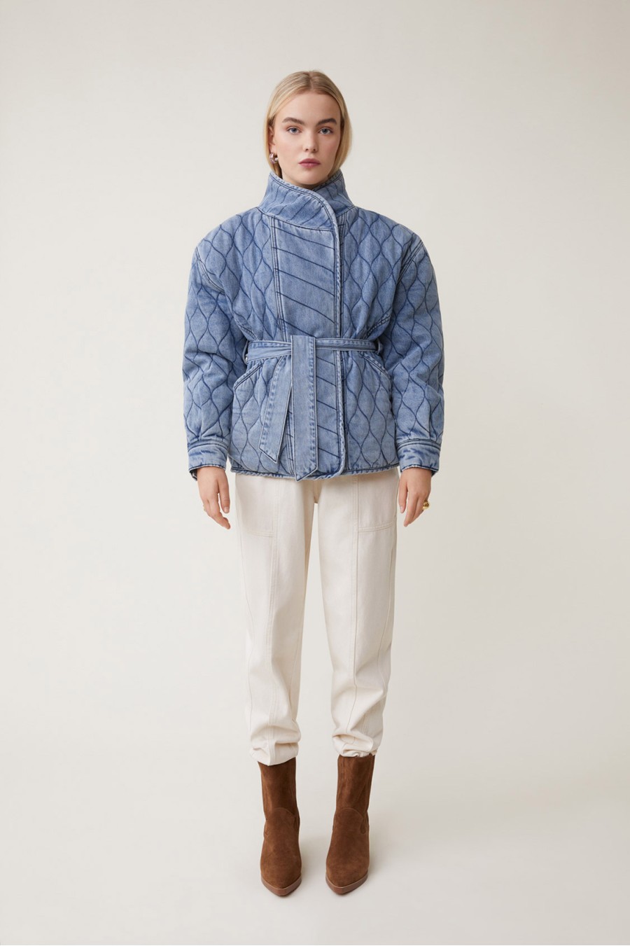 Eric Quilted Denim Coat