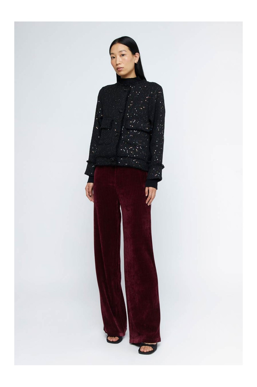 Burgundy Velvet Corduroy Pants