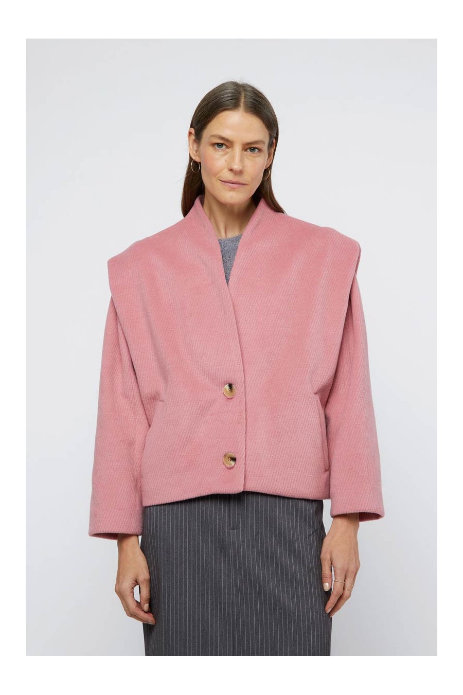 Pink Structured Short Coat