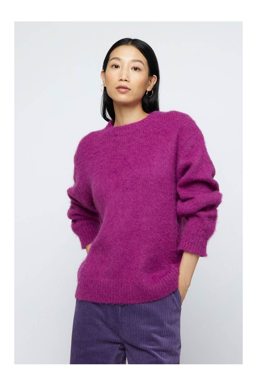 Soft Fuchsia Knit Sweater