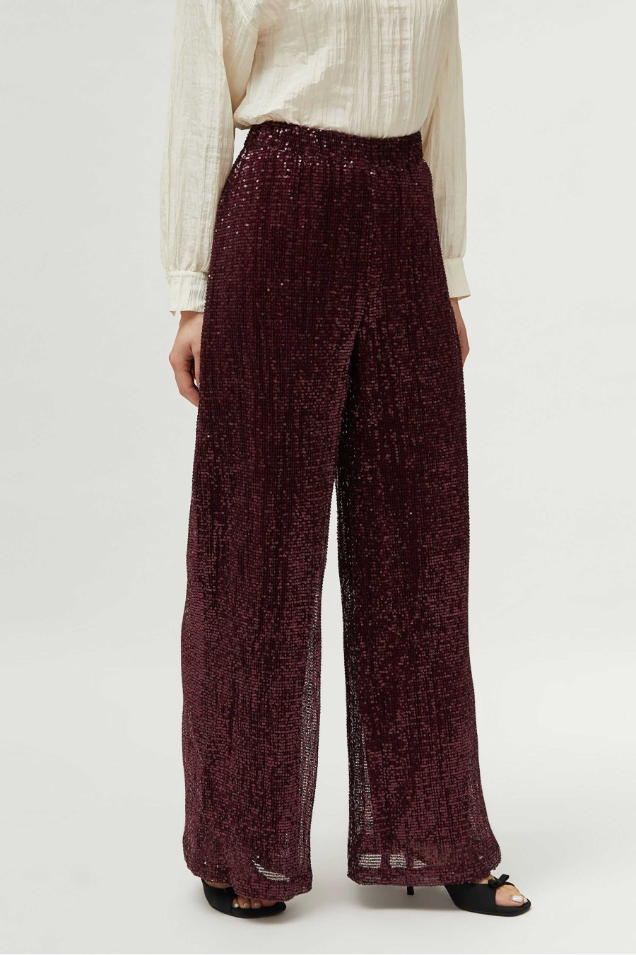 Burgundy Sequin Pants