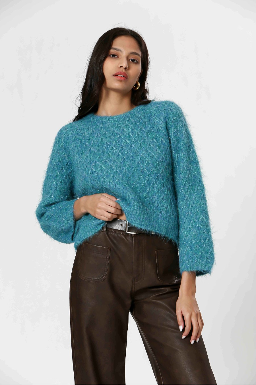 Cropped Knit Sweater