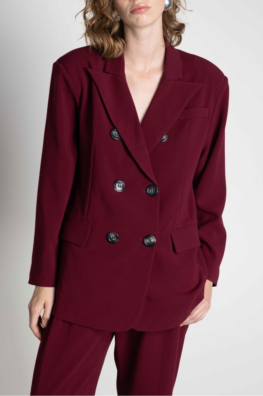 Hazel Bordeaux Blazer