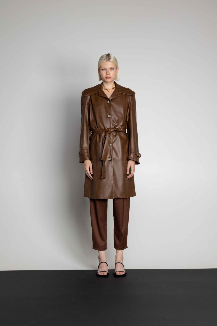 Karma Trench Coat Brown