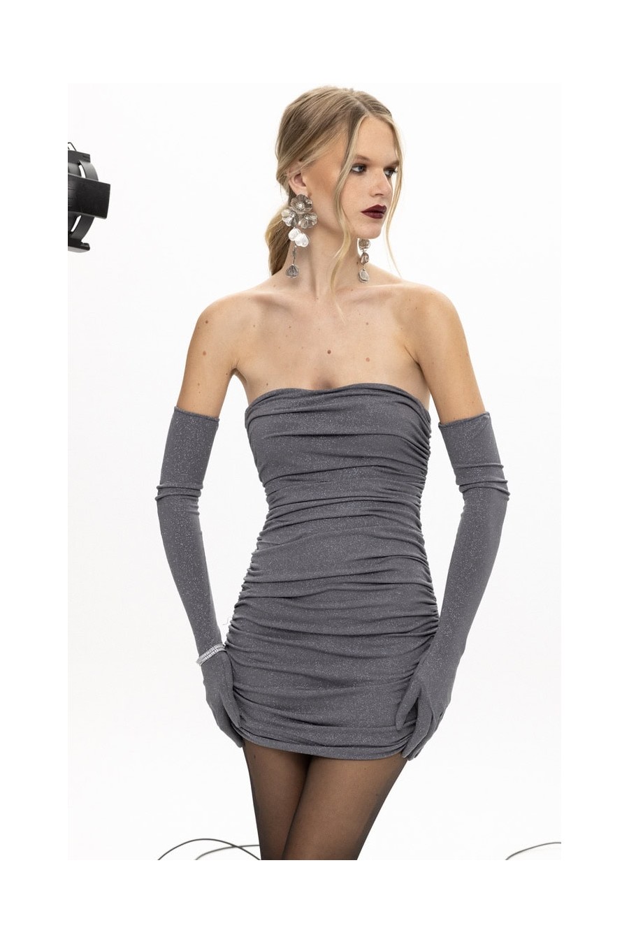 Reverie Grey Glitter Dress