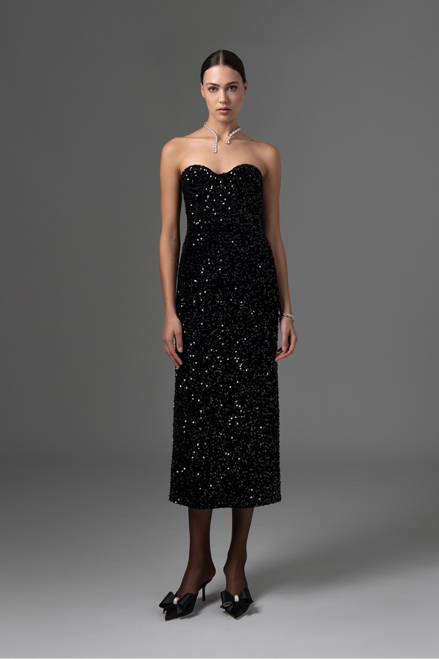 Adele Velvet Sequin Dress