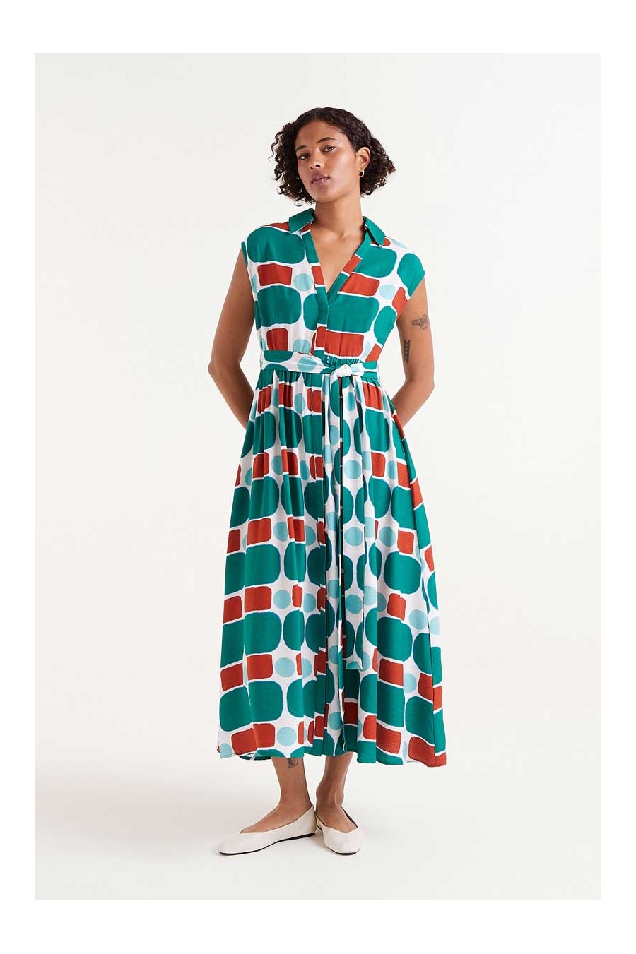 Pepper Mint Printed Maxi Dress