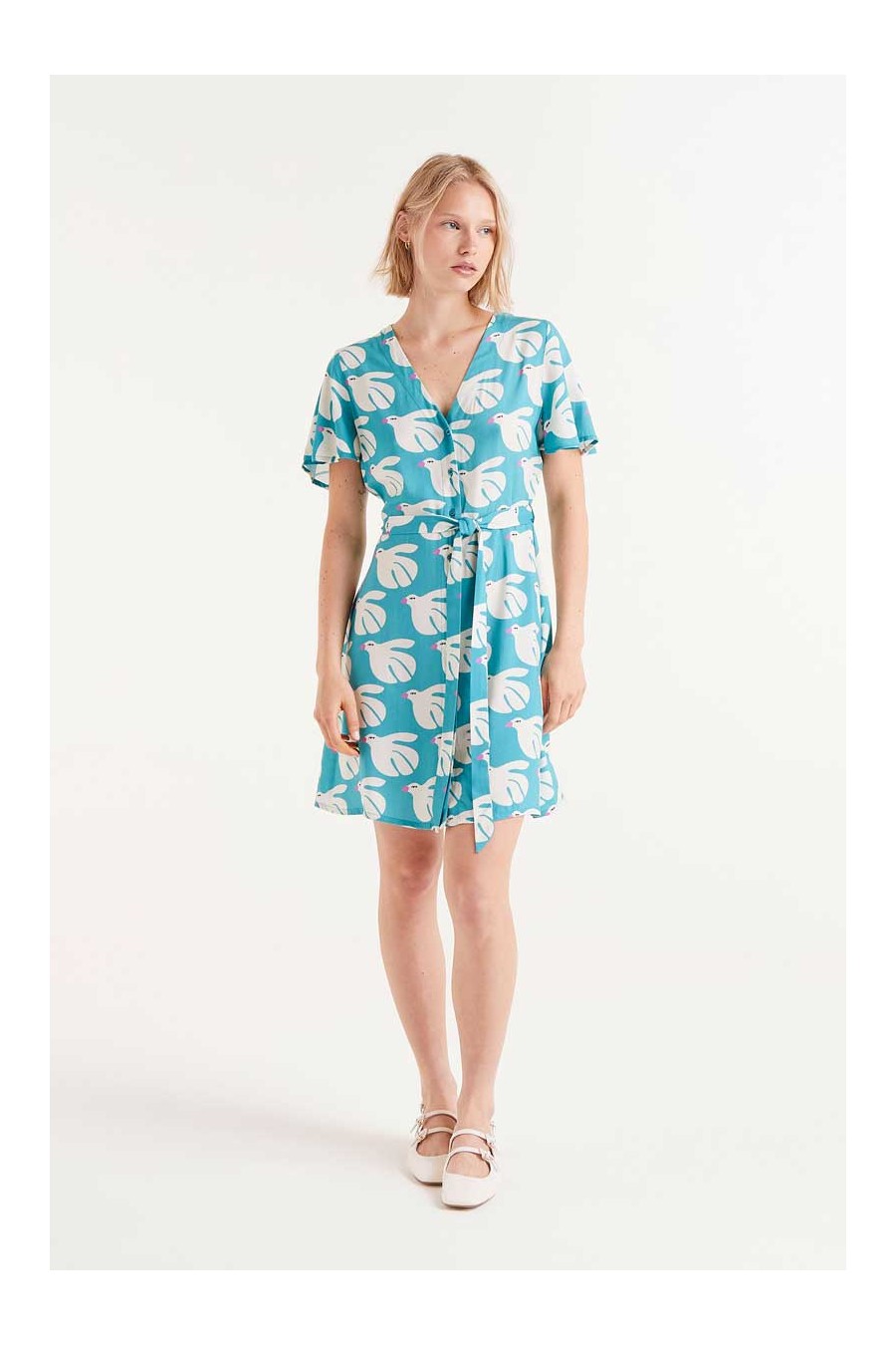 Dove Print Mini Dress