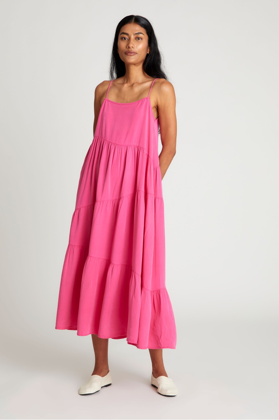 Hot Pink Loose Maxi Dress