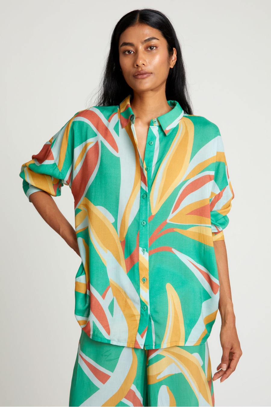 Bromelia Floral Print Shirt