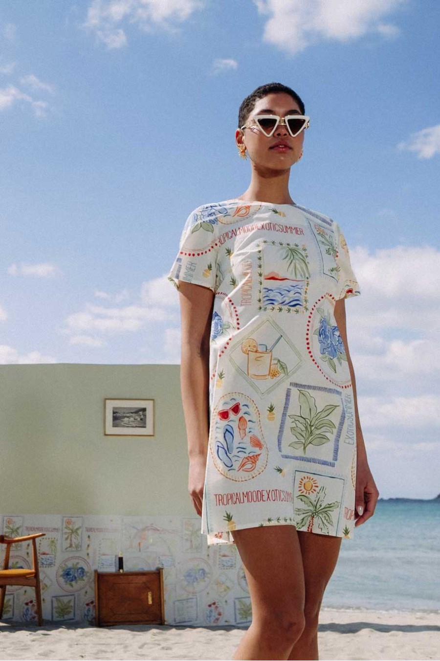 Sketches Short Sleeve Dress