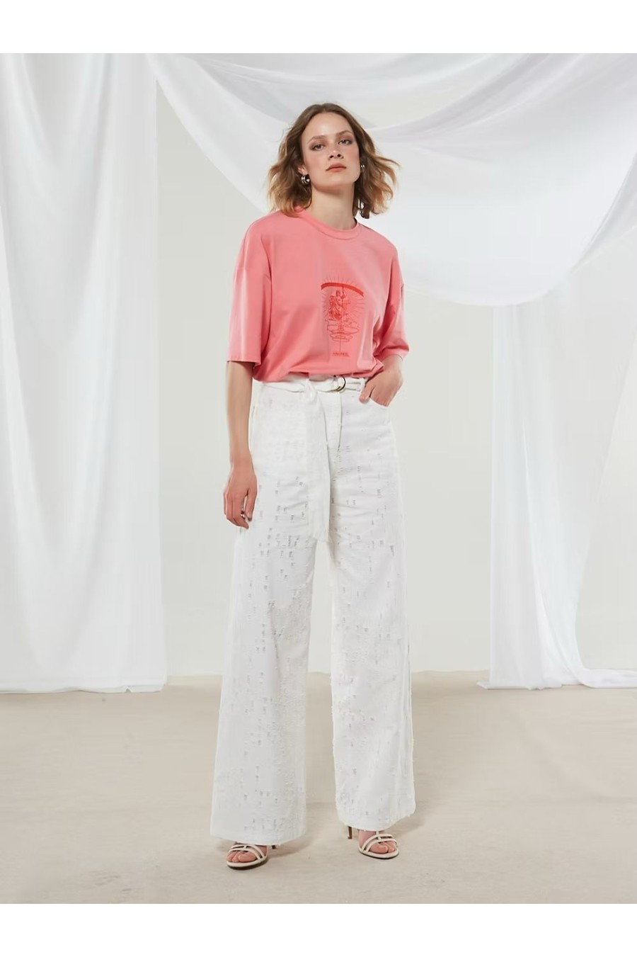 Alyssa Denim White Pants