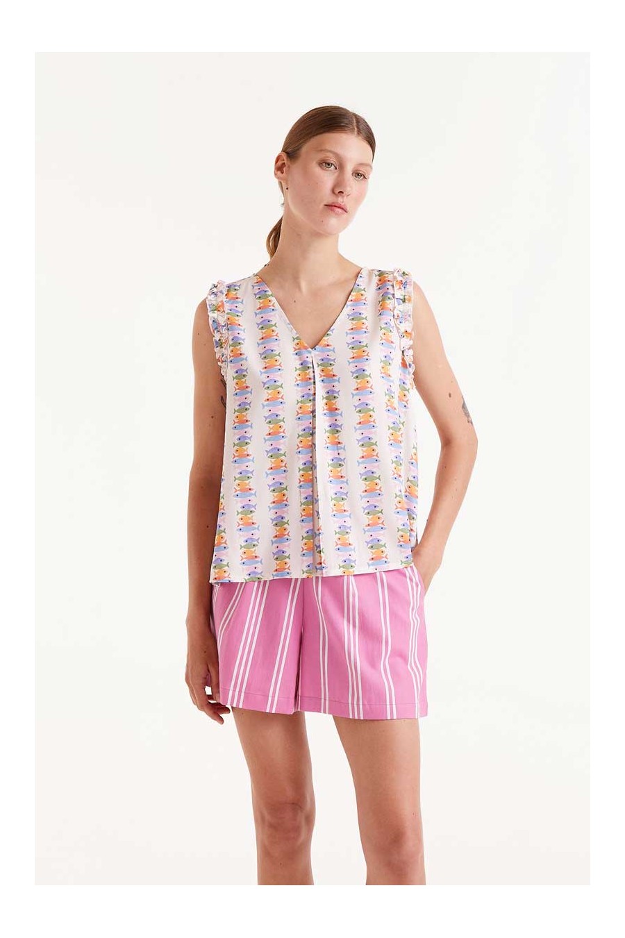 Marina Print Top