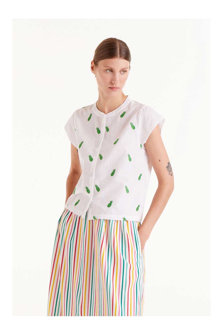 Ananas Embroidered Shirt