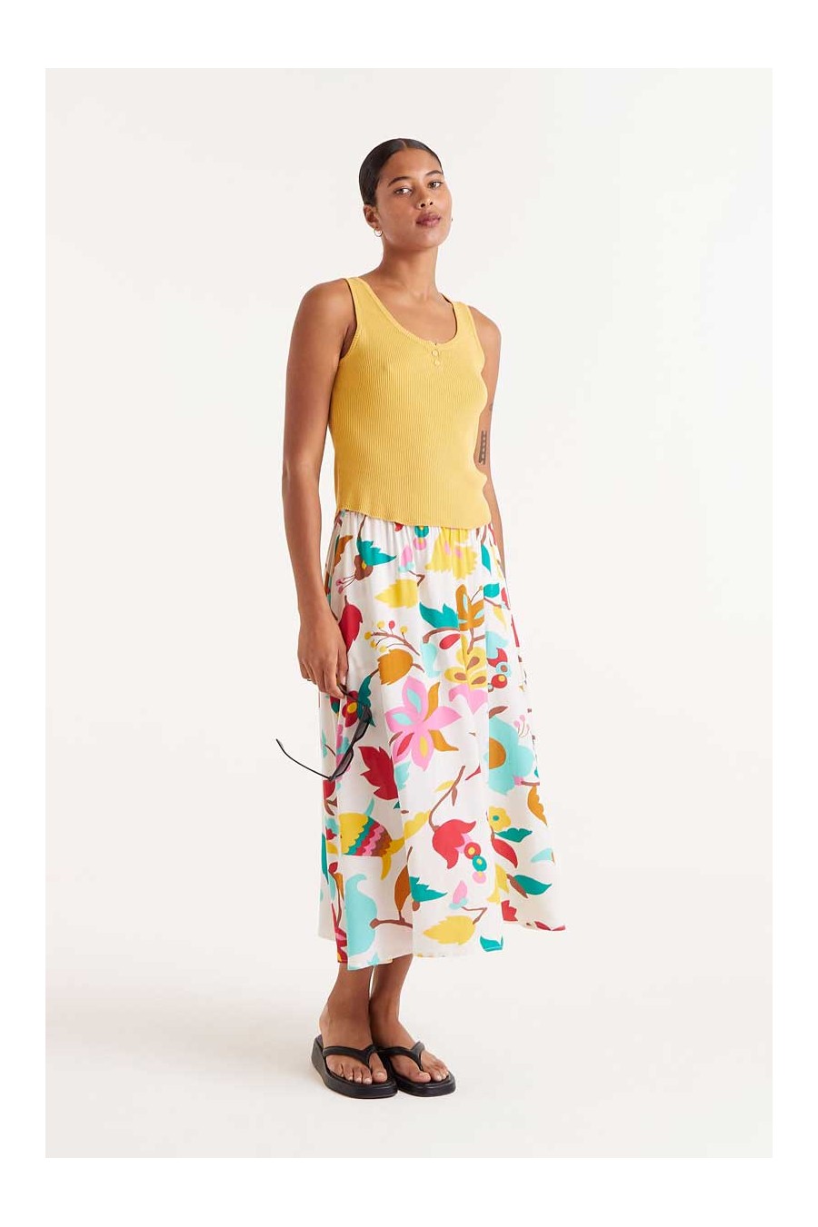 Nenufar Floral Print Midi...