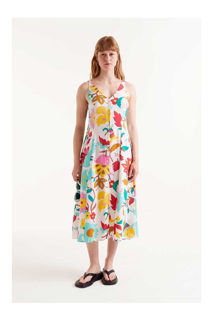 Nenufar Floral Print Midi...