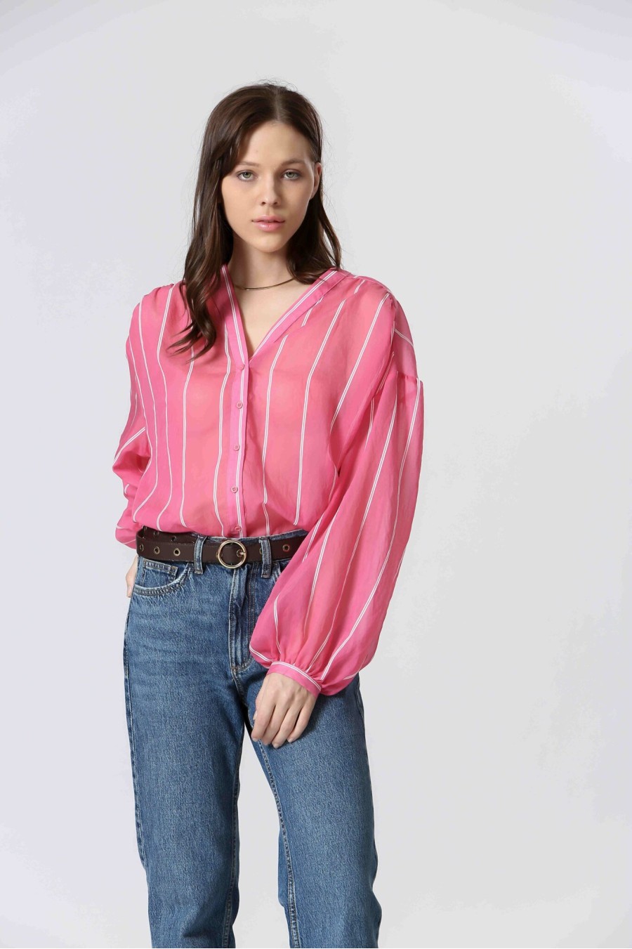 Pink Striped Shirt
