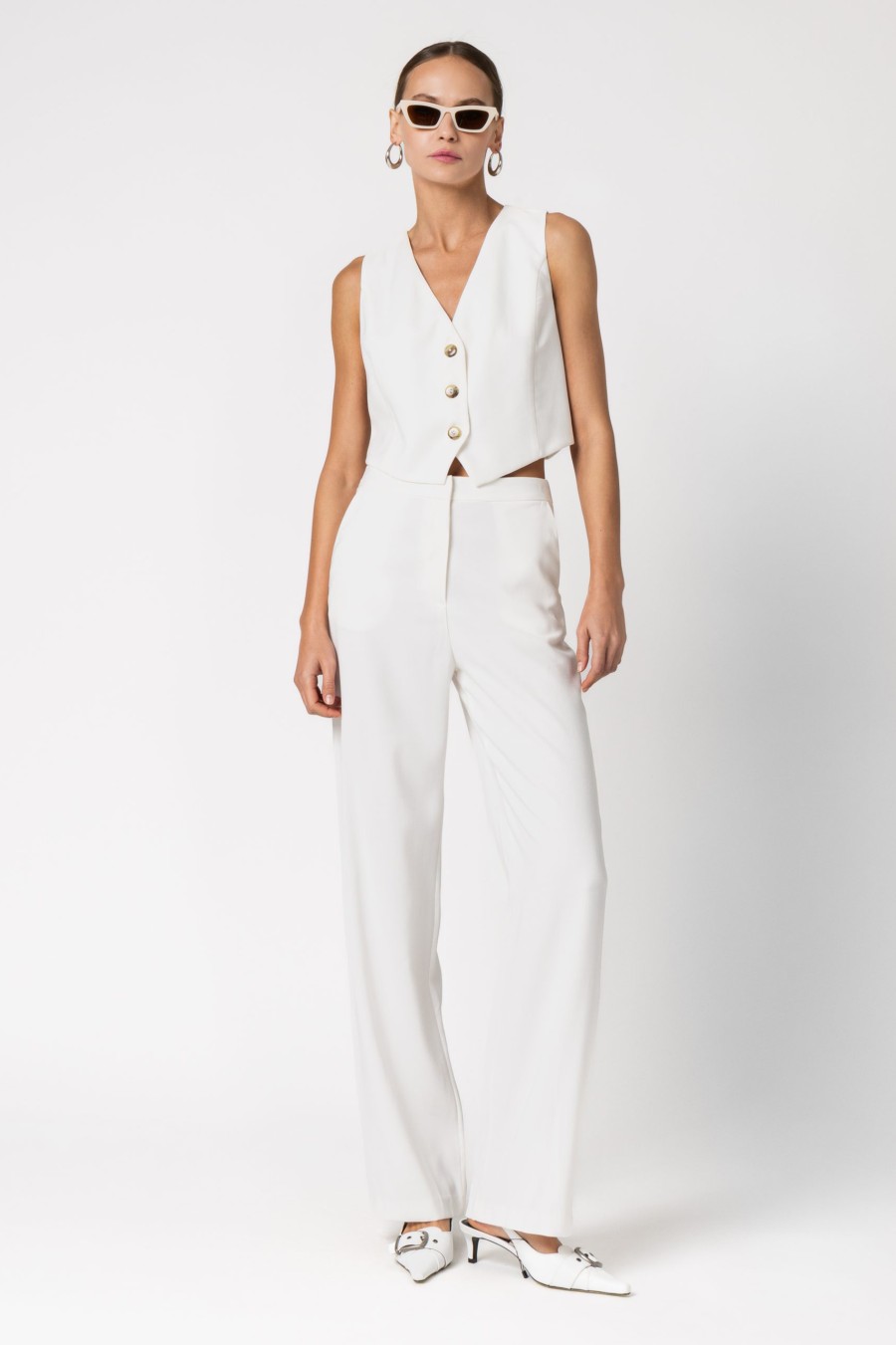 Emeline Ecru Vest