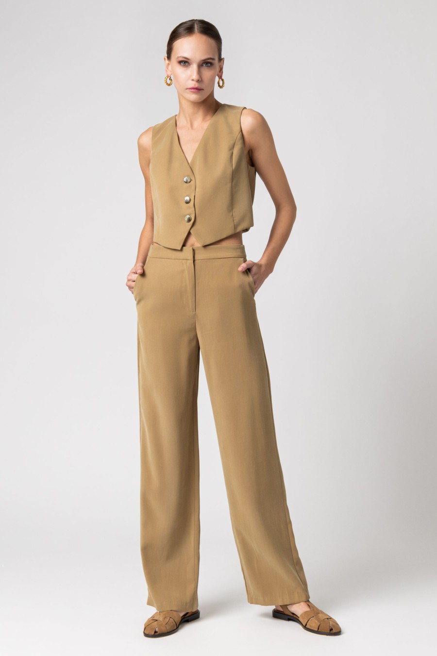 Emeline Olive Vest