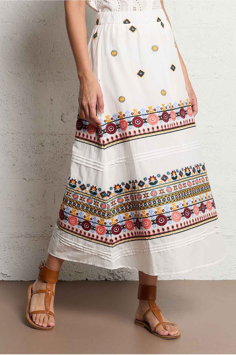 Colourful Embroidered Midi...