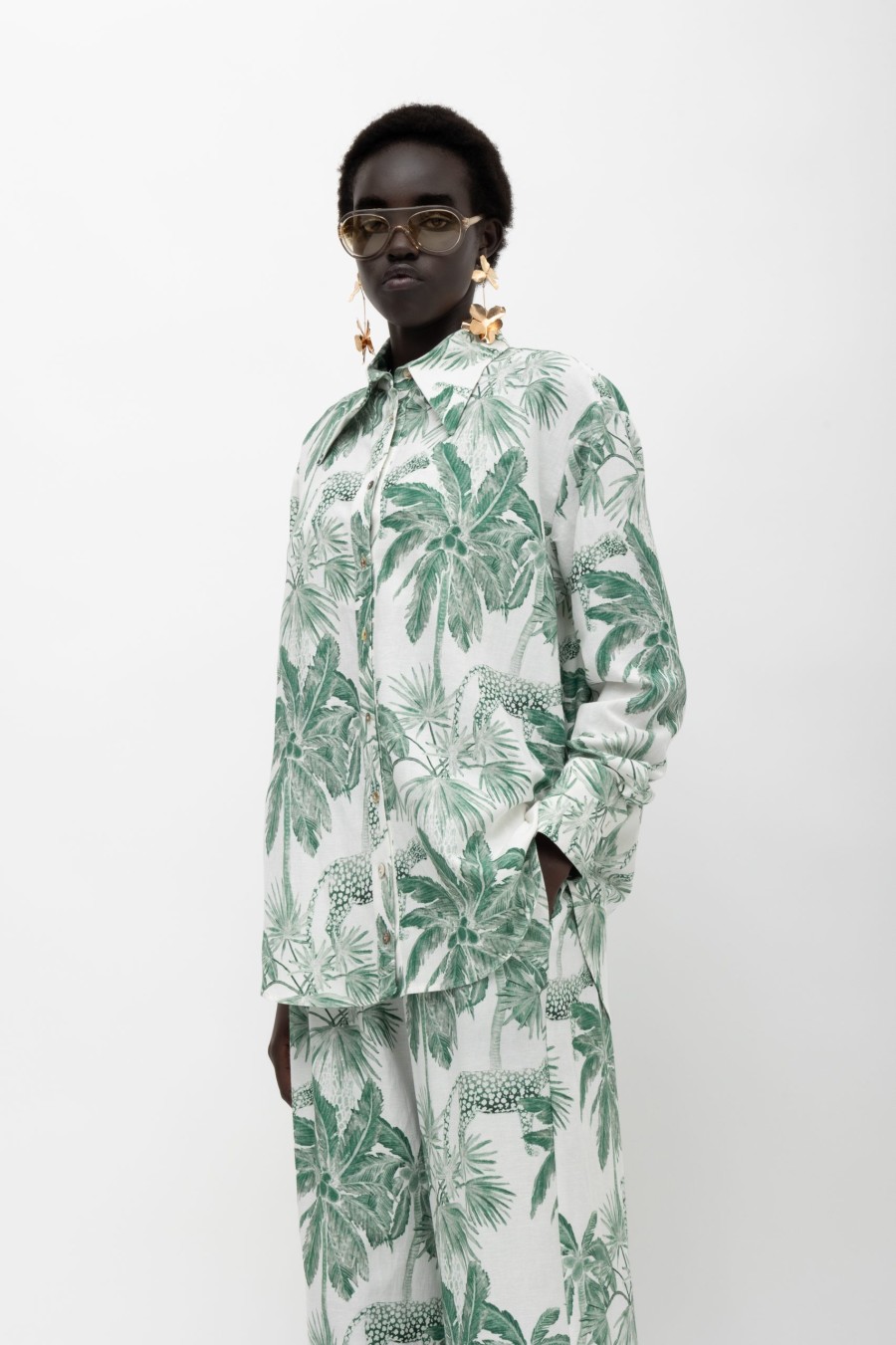 Safari Tiger Green Shirt