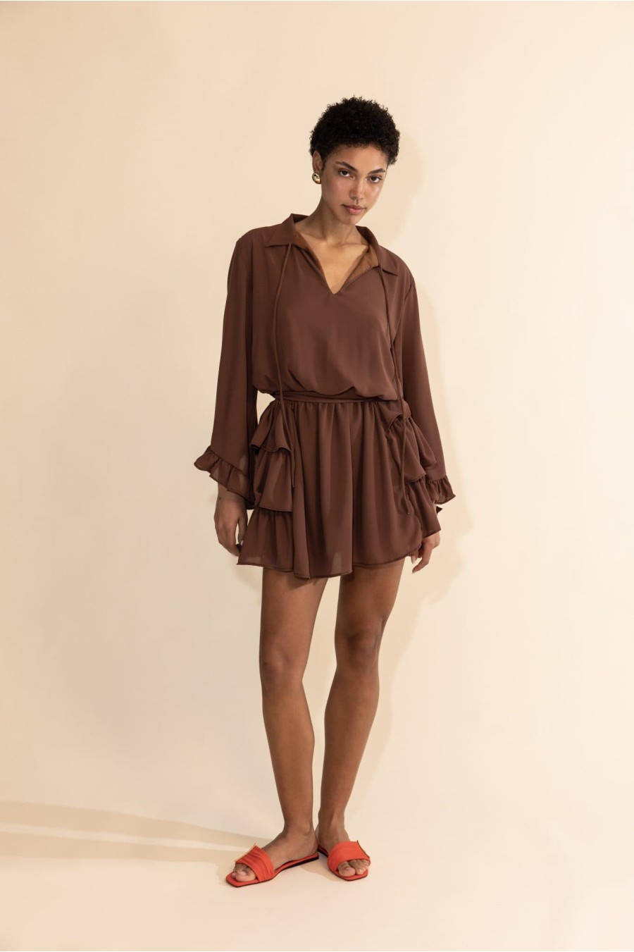 Mabel Chocolate Brown Dress