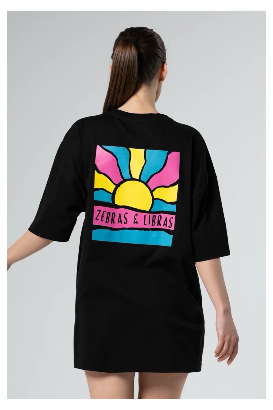 T-Shirt Sun Oversized Black