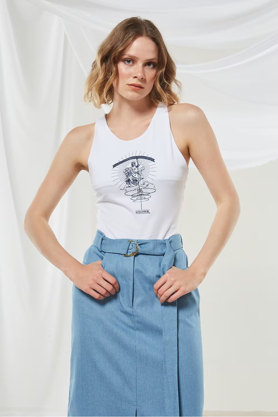 Ananke Goddess white Top