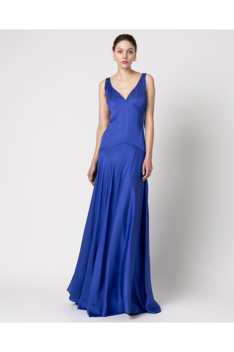 Ivy Satin Dress Midnight Blue