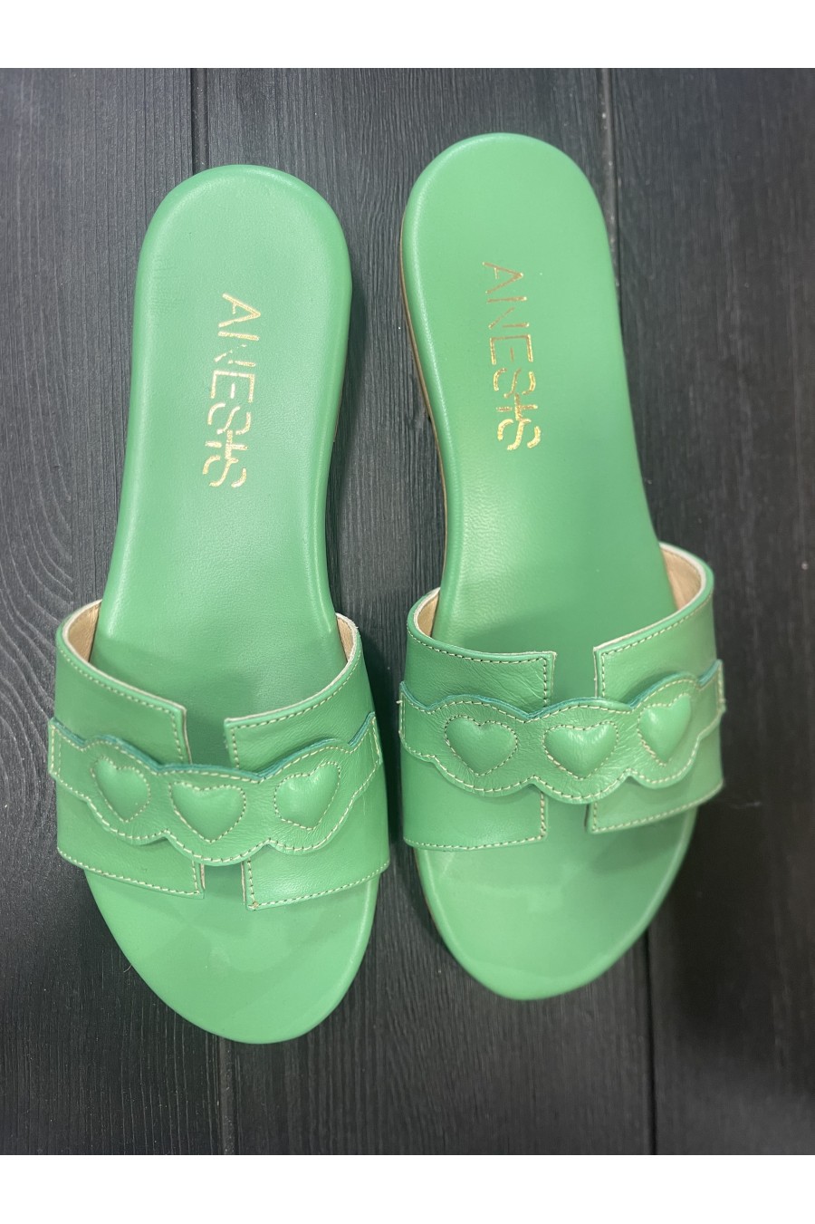 Lisette Leather Slides