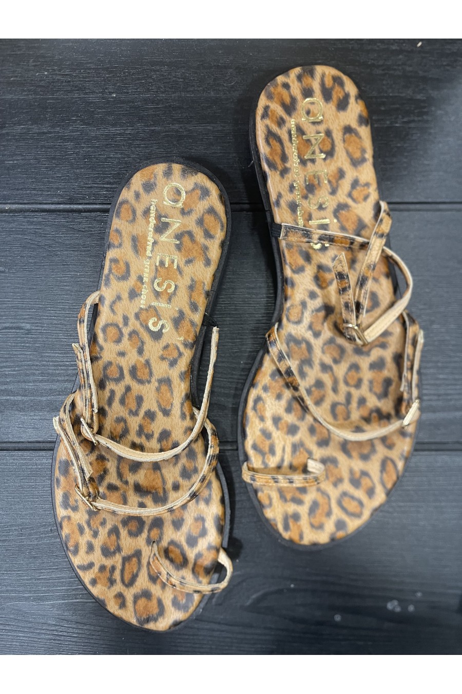 2 Buckle Leather Sandals