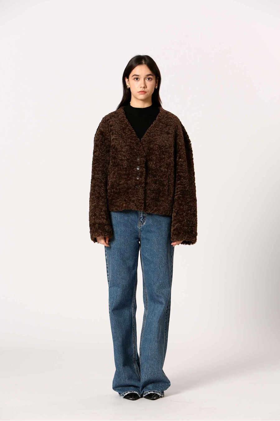 The Korner Brown Boucle Jacket