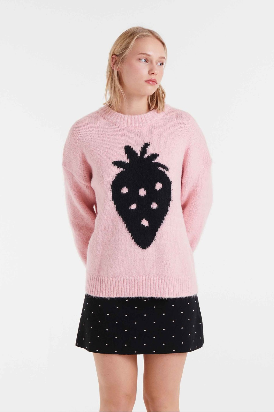 Compania Fantastica Strawberry Knit Sweater