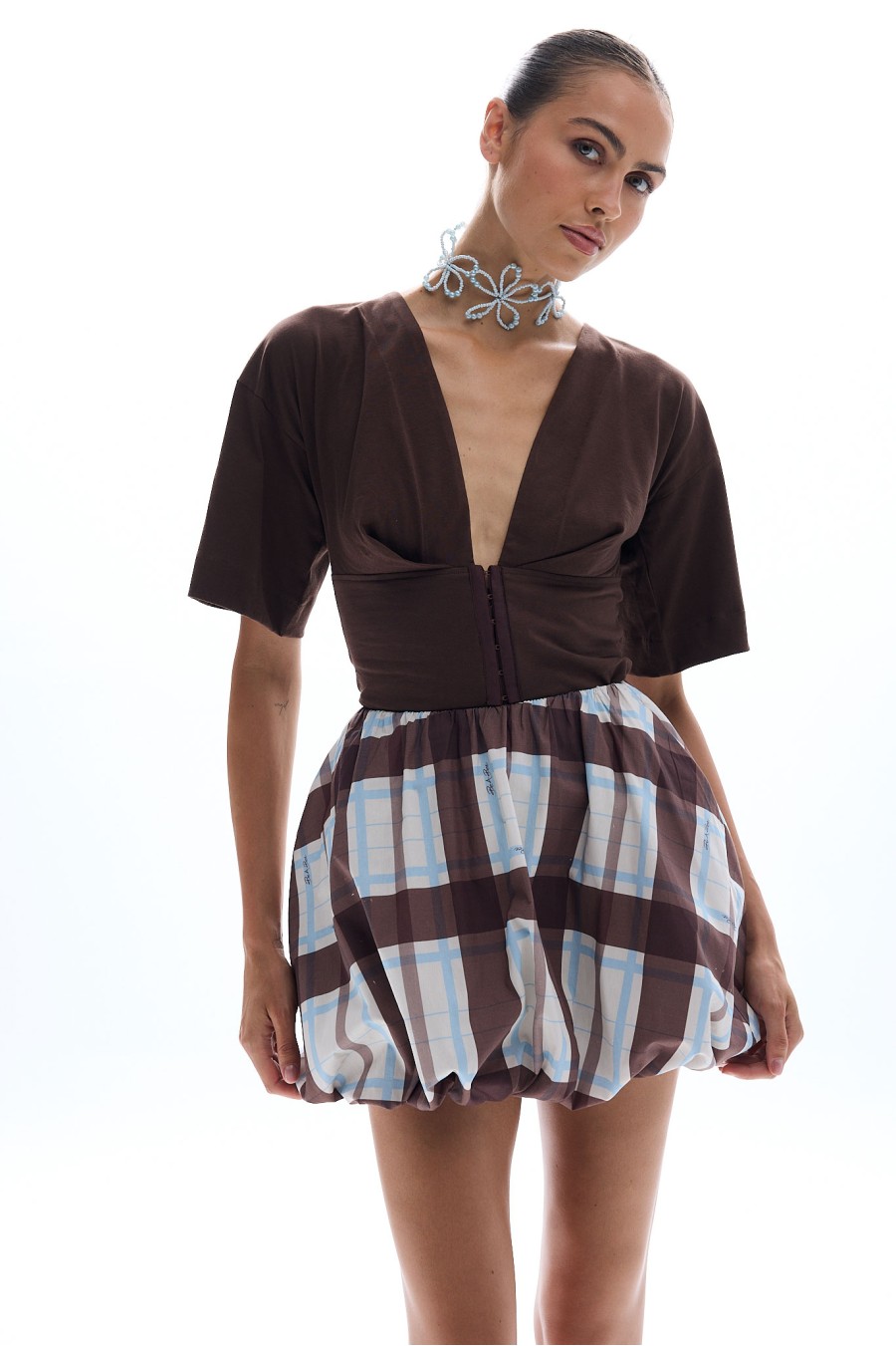 Be A Bee Couture Ines Brown Top