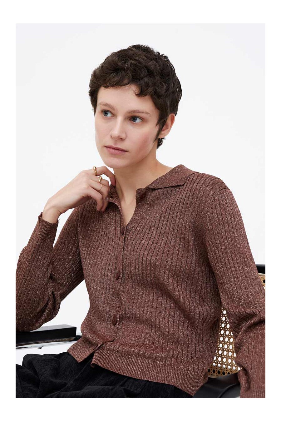 Wild Pony Brown Knit Lurex...