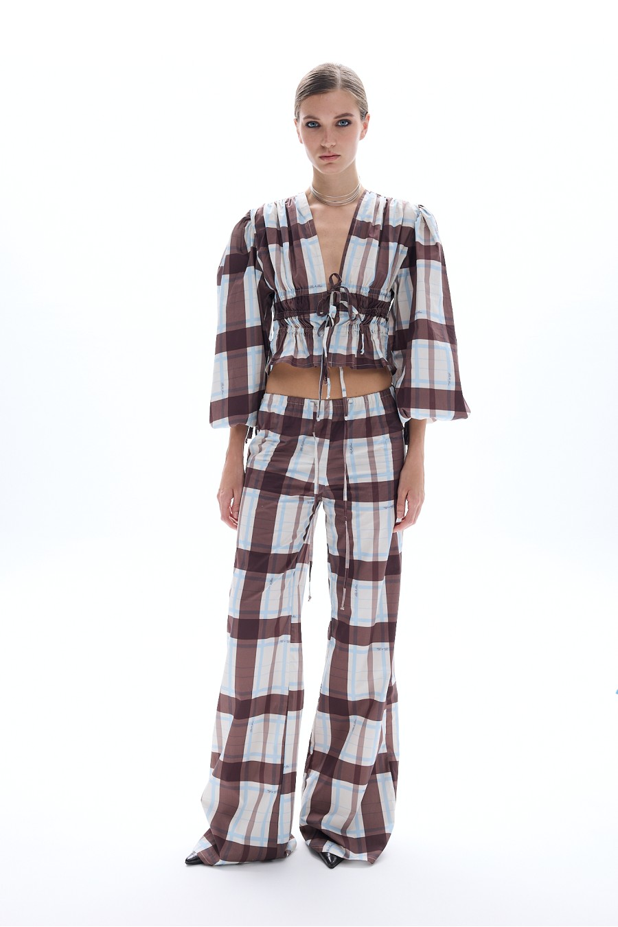 Be A Bee Couture Plaid Blue...