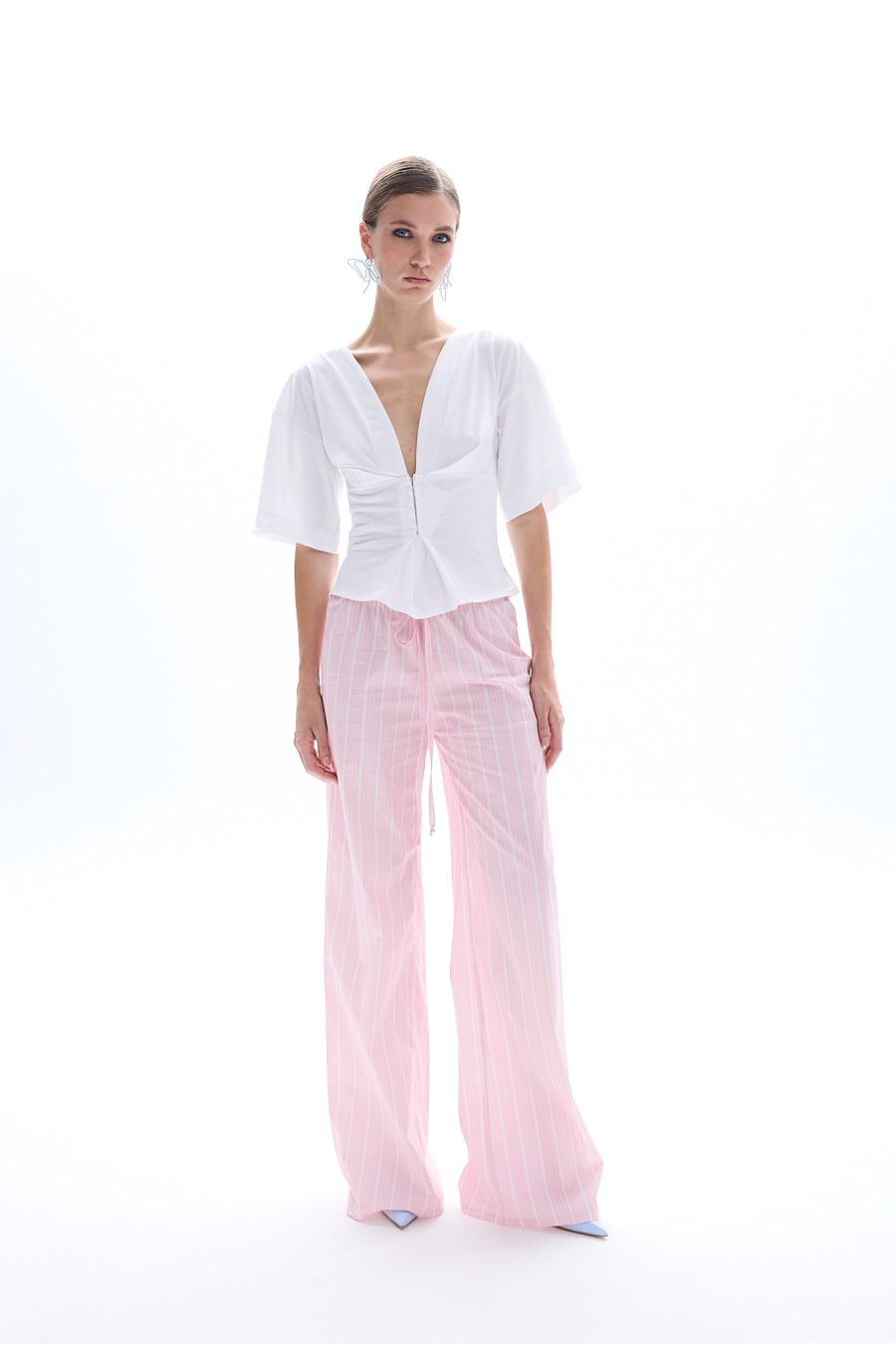 Be A Bee Pink Striped Pants
