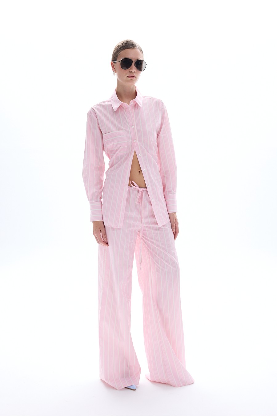 Be A Bee Pink Stripped Shirt